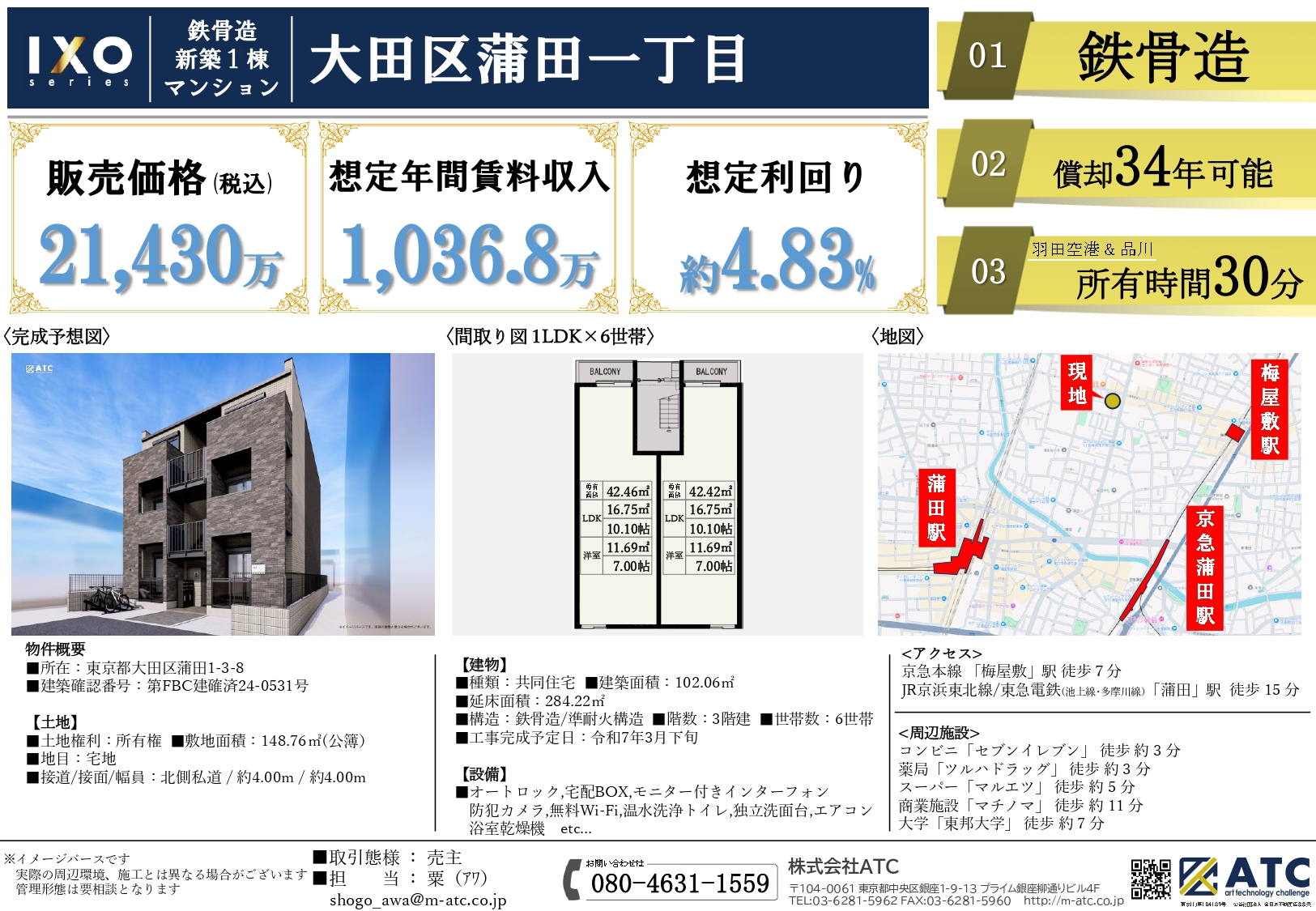 大田区蒲田一丁目 鉄骨新築一棟マンション